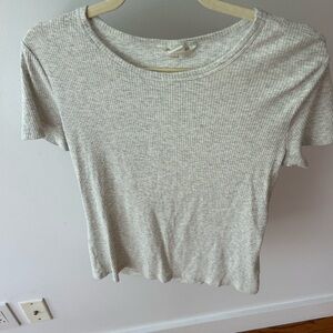 Gray hm Ribbed Women's Top large